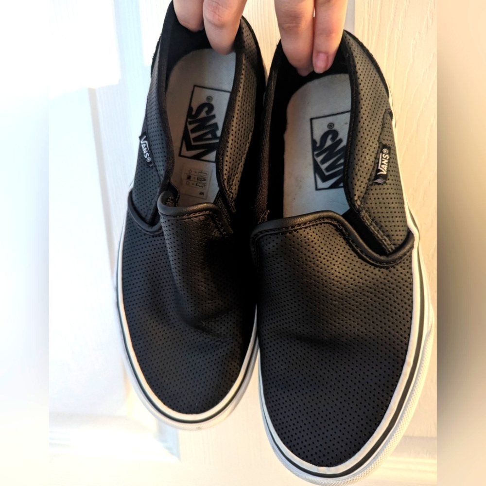 VANS leather slip-ons